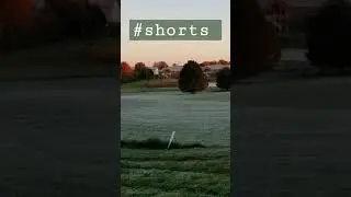 V196 -Frozen grass, fall colors, sunrise at the golf course Sioux Center IA USA #shorts