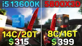 i5 13600K vs R7 5800X3D - RTX 4090 | 8 Games Test
