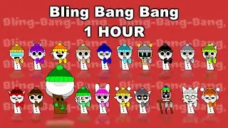 Christmas Snowman Bling-Bang-Bang-Born dance animation 1 HOUR| Sprunki Christmas Mod#christmas2025