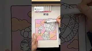 How to color a sunset with alcohol markers 🌅 sunset coloring tutorial #coloringtutorial