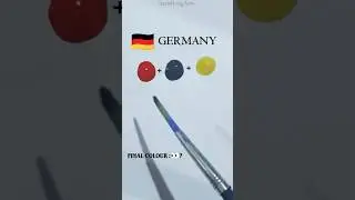 🇩🇪 Mixing Germany Flag Colours 🎨 | What colour do Red + Black + Yellow create?  👀#art #shorts