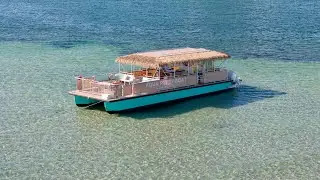 50ft Tiki Catamaran FOXSEA available for charter in Miami 🤝🦾