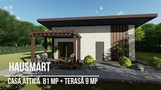 Casa Modulara ATTICA 81 mp + TERASĂ 9 mp / HAUSMART