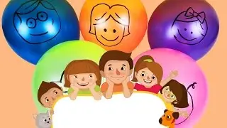 Learn Family Members | Color Balloons | Finger Family Song | Fun Educational Video For Children