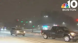 Winter storm hitting New England, drivers encouraged to stay off the roads