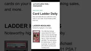 Auction Action: RE & EBAY. Card ladder NEWS: STAR 1984 Jordan 101 Rookie Record Breaking PSA 7 Sale!