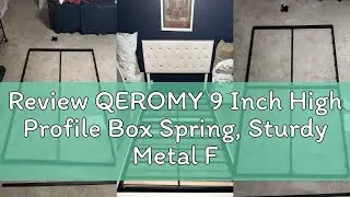 Review QEROMY 9 Inch High Profile Box Spring, Sturdy Metal Frame Mattress Foundation, Easy Assembly,