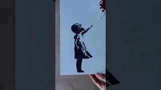 Banksy inspired 🤍 available in my 🛍️ #stencilart #spraypaintart #banksy