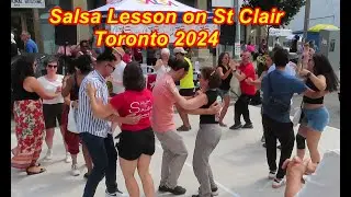 Salsa lesson. // Salsa on St Clair 2024 Toronto.  #shamshermannbti