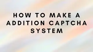 How to make a Addition Captcha System in Batch Language
