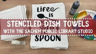 Stenciled Dish Towels