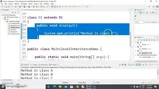 Java Program on Multilevel Inheritance