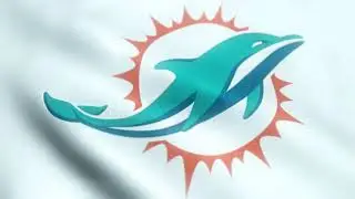 Miami Dolphins Logo Flag Animation Loop