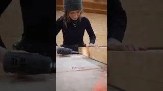 female carpenter girl #skill #construction #femaleworker #satisfying #workers #satisfyingwork