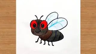 How To Draw A Fly Easy | Step By Step Drawing Tutorial | Art Tutorial | Art Is My Soul🤗
