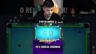 O REI DA SINUCA! FIZ 8 TABELAS SEGUIDAS NO 8 BALL POOL! #shorts #8ballpool #sinuca #8ball
