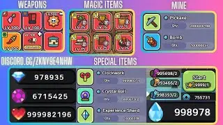 LEGEND OF SLIME HACK ANTHIC ITEMS -  SLIME TEARS -  HEART GEM - ASTROLOGY - MINE - DUNGEONS