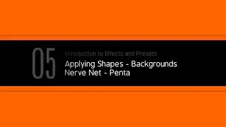 After Effects Tutorial 5 - Animation Presets - Shapes - Backgrounds - Nerve Net Penta