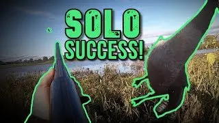 FIRST SOLO Mallard and Goose Hunt (FLOODED FIELD) Duck Hunting 2019
