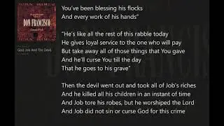 God, Job and the Devil (with Lyrics) Don Francisco/Genesis And Job
