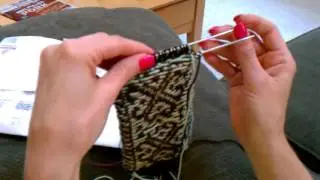 Colorwork Knitting Inside Out for Socks