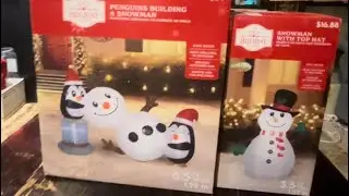 Review of the 2024 Penguins Building Snowman and Little Snowman with Top Hat Inflatable