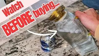 Review of 2 Pack 2 Liter/68 oz Square Glass Pitcher with Lid, Classic Stripes Water Pitchers with Ha