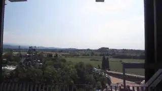 Hollywood Action Tower freefall drop tower on-ride HD POV Movieland Studios, Italy