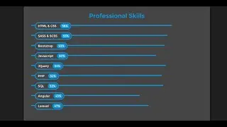 Animated Skill Progress Bars Using HTML , CSS , JQuery
