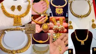 Tanishq Bridal Gold Hasli Necklace | Latest Tanishq & Other Hasli collection with weight & price