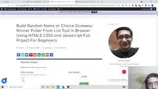 Build Random Name or Choice Giveaway Winner Picker From List Tool in Browser Using HTML & Javascript