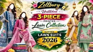 Zellbury | Unstitched 3-Piece Printed Lawn Collection | Summer Lawn Suits 2026