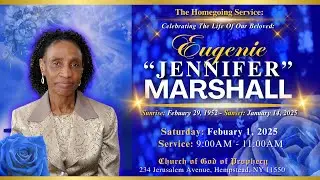 THE GRAND HOMEGOING CELEBRATION SERVICE: Celebrating The Life of Eugenie 