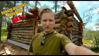 German WW2 Log Bunker Build (20) &ndash; Bunker Building Marathon &ndash; Day 1/7
