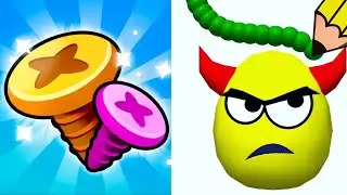 Unscrew Nuts vs Draw to Smash ASMR 4K 60FPS | Relaxing Split Gameplay | Satisfying Mobile Games
