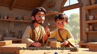 St. Joseph Teaches Jesus | Faith-Based Kids Animation | Holy Family Everyday Life