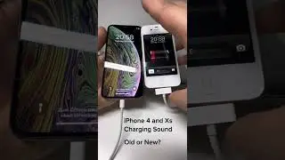 iphone 4 vs iPhone xs charging sound 😍