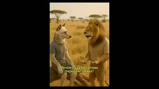 ВОЛК ранен - #нейросеть #ai #юмор #ии #мем #funny #song #funnyshorts #смешныеживотные #viral #волк