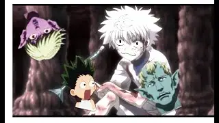 Killua take out sword fish from his head
