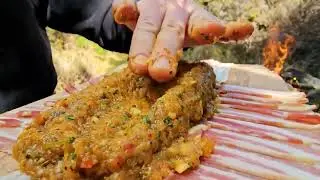 Bacon Wrapped Sandwich Roll in the Wilderness ｜ Relaxing ASMR Cooking