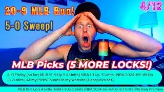 (Another 5-0 SWEEP!) MLB Picks & Predictions Today - Saturday, April 12th | EVERY GAME!