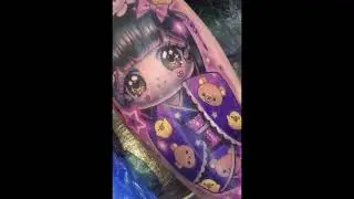 Cute Anime Tattoo Design on Sleeve