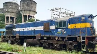 DARK/AZURE BLUE SHUNTER ENGINES REST OTHER AREA IN VIJAYAWADA WDM3F 11287 & 11321