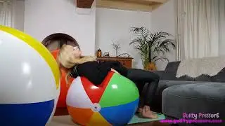 Warming up with some beach balls en exercise balls, yoga balls en gym balls🔥😏