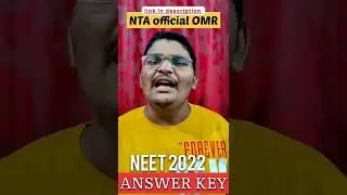 NEET 2022 official answer key(OMR) by NTA #neet2022answerkey #neet2022#nta#neetug #neetresult #short