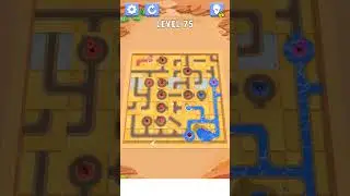 Water Connect Puzzle game New Update (#Level 75) - TOP GAMES FOR YOU! #shorts