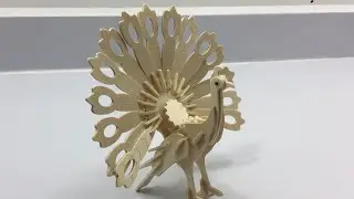 DIY Miniature PEACOCK ~ Woodcraft Construction Kit