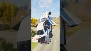 All vehicles had to jump over the 🚙🚘🚔🕳️🚍🛣road Beam NG Drive#short