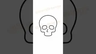 How to draw a skull and crossbones for Halloween #halloween #skull #crossbones #drawing #shorts