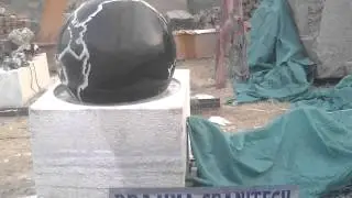 granite ball water feature,stone ball water feature,spherical water feature